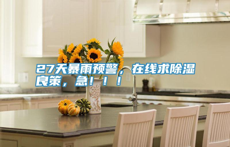 27天暴雨預警，在線求除濕良策，急！！！