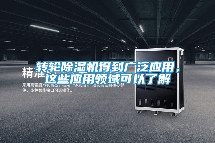 轉輪除濕機得到廣泛應用，這些應用領域可以了解