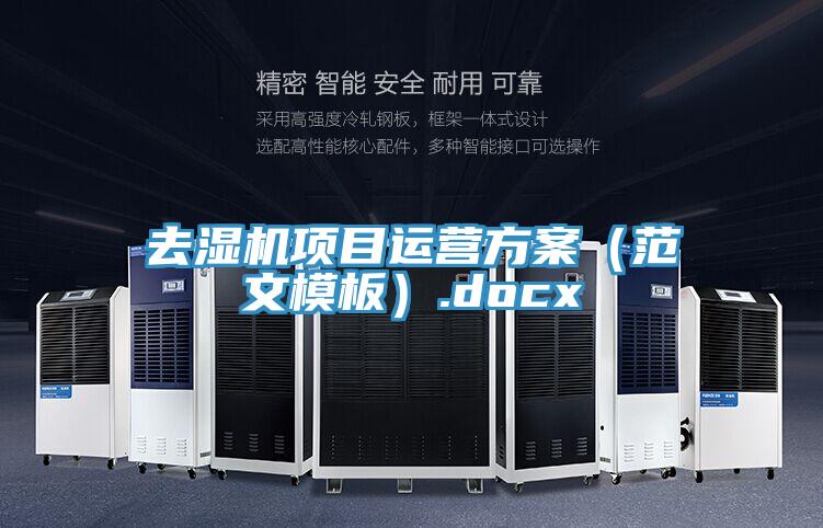去濕機(jī)項(xiàng)目運(yùn)營(yíng)方案(范文模板).docx