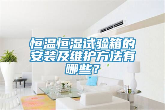 恒溫恒濕試驗(yàn)箱的安裝及維護(hù)方法有哪些？