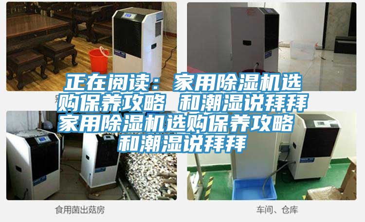 正在閱讀:家用除濕機選購保養攻略 和潮濕說拜拜家用除濕機選購保養攻略 和潮濕說拜拜