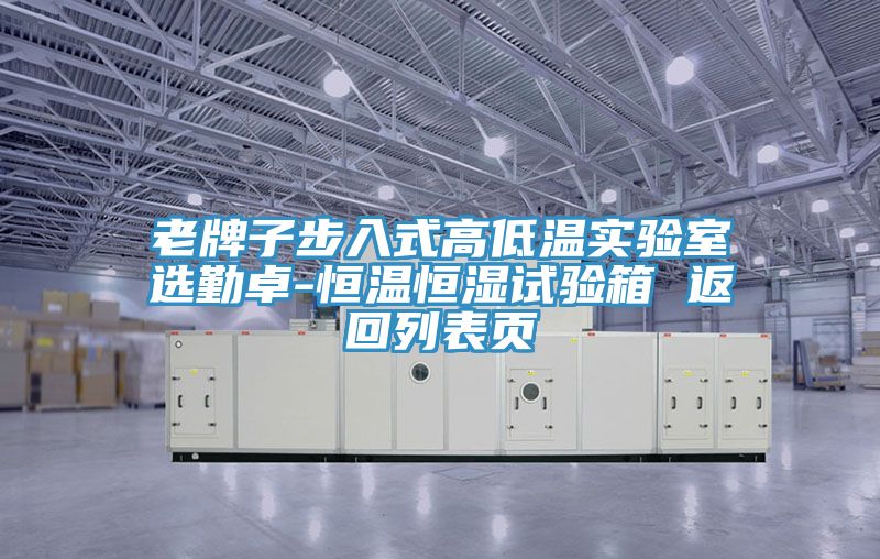 老牌子步入式高低溫實驗室選勤卓-恒溫恒濕試驗箱 返回列表頁