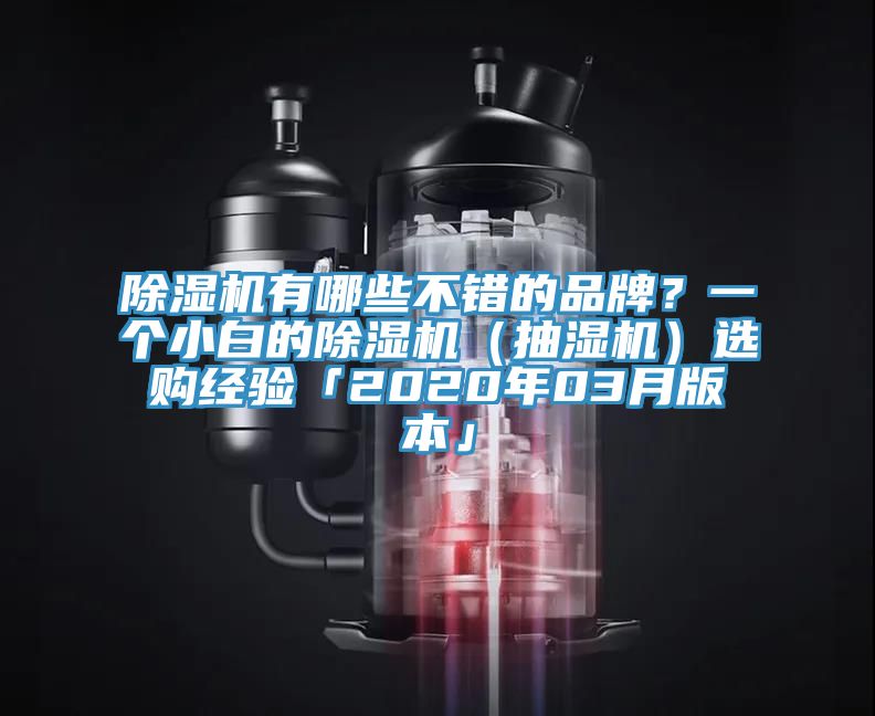 除濕機有哪些不錯的品牌？一個小白的除濕機（抽濕機）選購經驗「2020年03月版本」